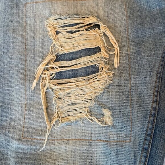 Magnolia Pearl Miners Denim Pants 213 Rare Distressed Mending Patching Destroyed - Picture 16 of 16